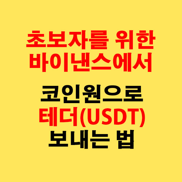 초보자를 위한 바이낸스에서 코인원으로 테더(USDT) 보내는 법