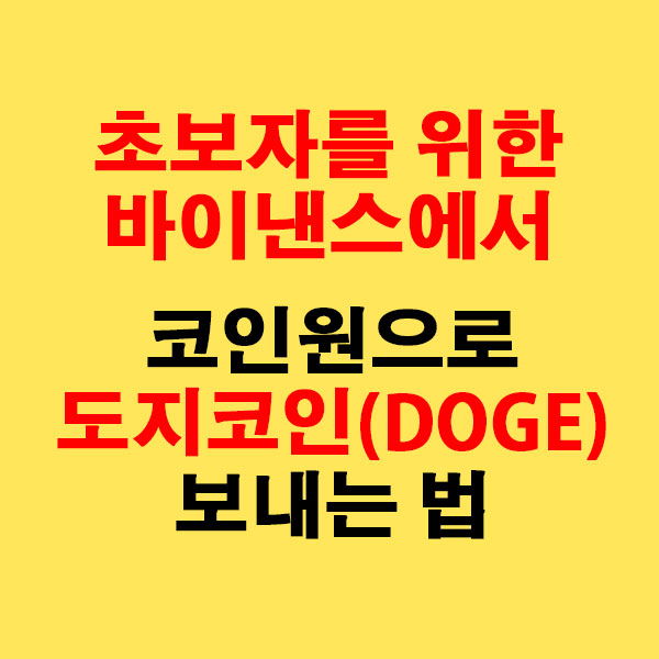 초보자를 위한 바이낸스에서 코인원으로 도지코인(DOGE) 보내는 법