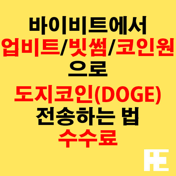 바이비트에서 업비트·빗썸·코인원으로 도지코인(DOGE) 전송하는 법 + 수수료